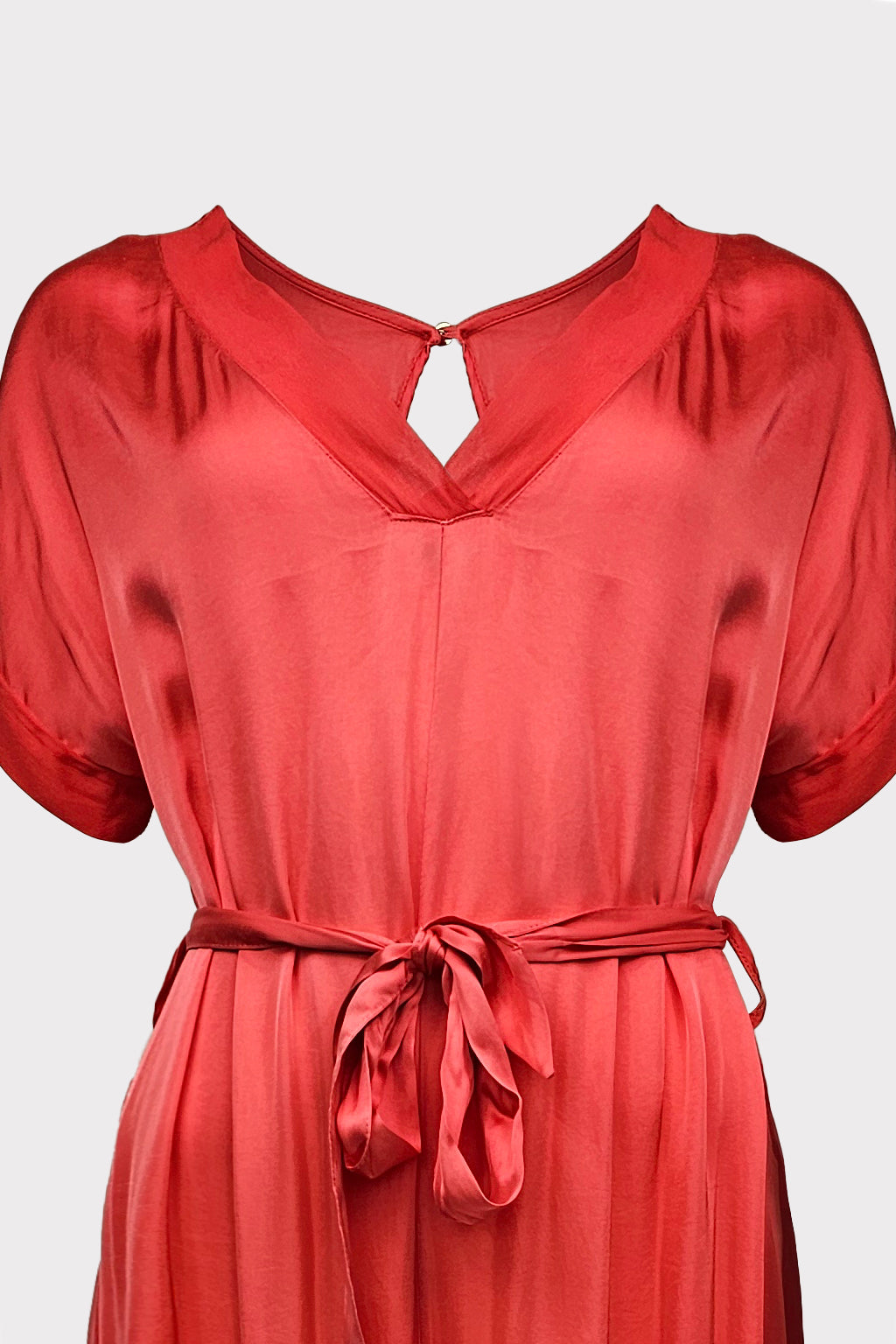Tuta raso riporti chiffon
