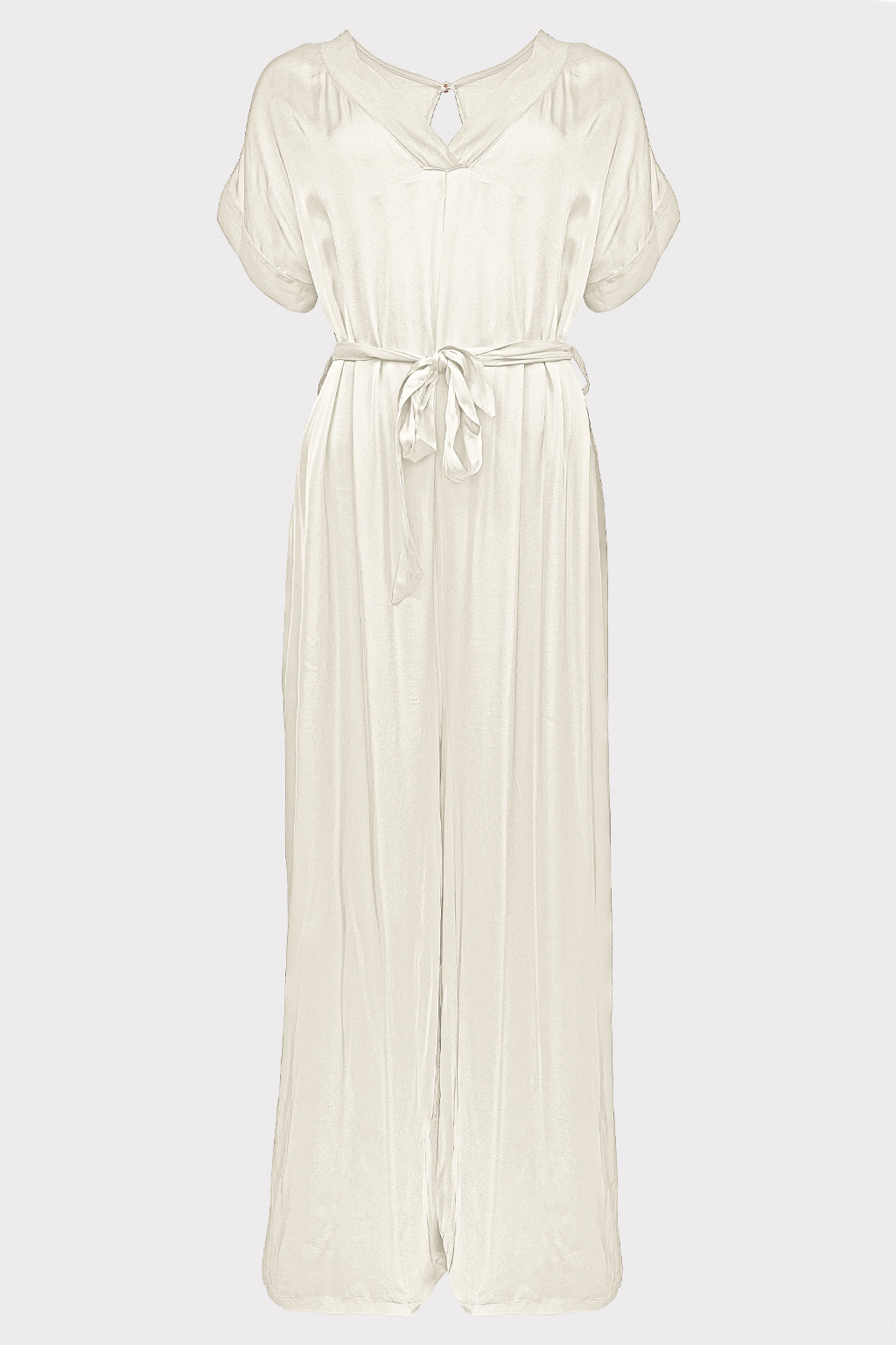 Tuta raso riporti chiffon