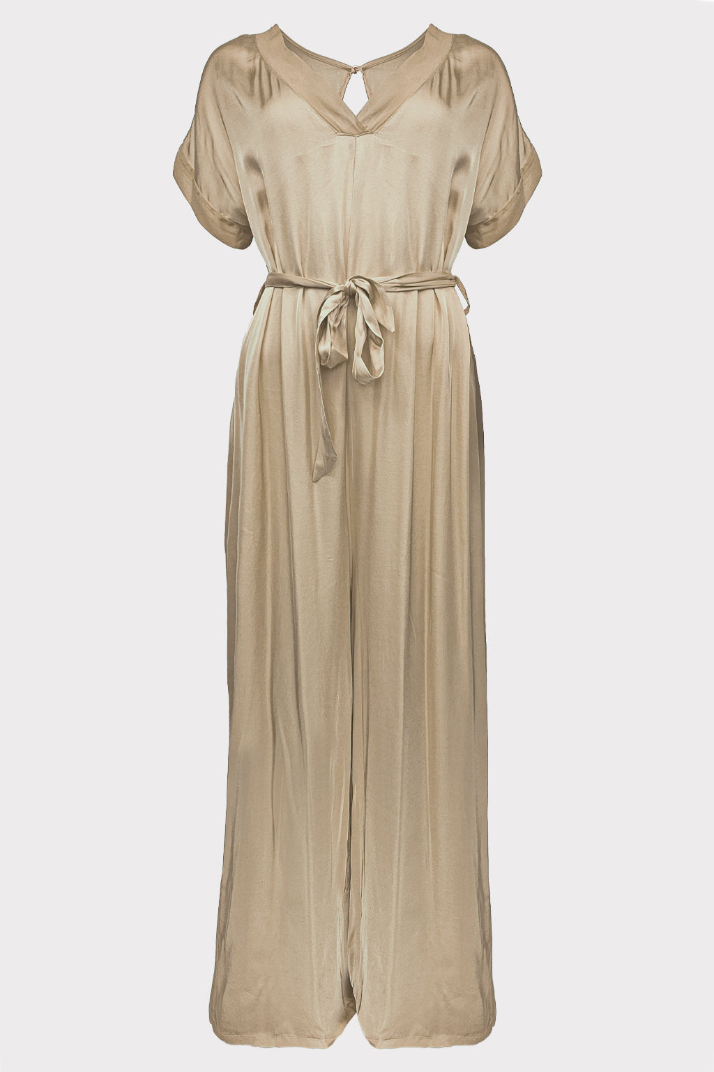 Tuta raso riporti chiffon