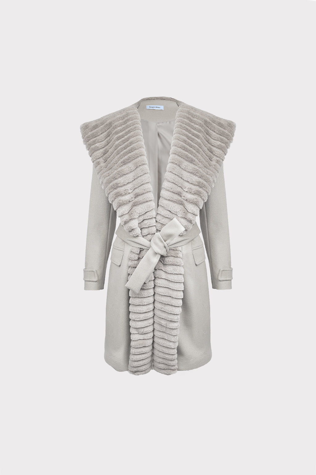 Cappotto collo pelliccia