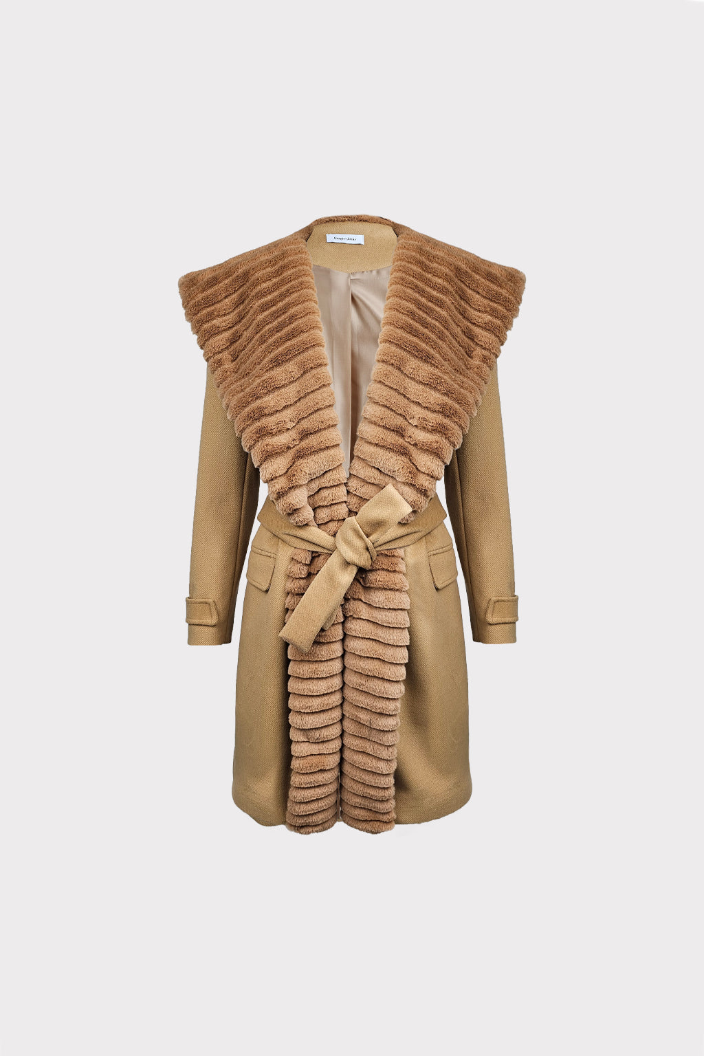 Cappotto collo pelliccia