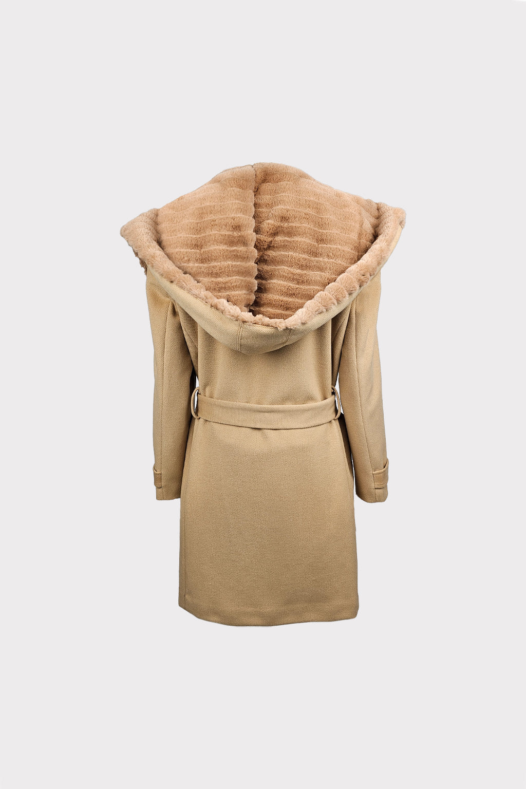 Cappotto collo pelliccia