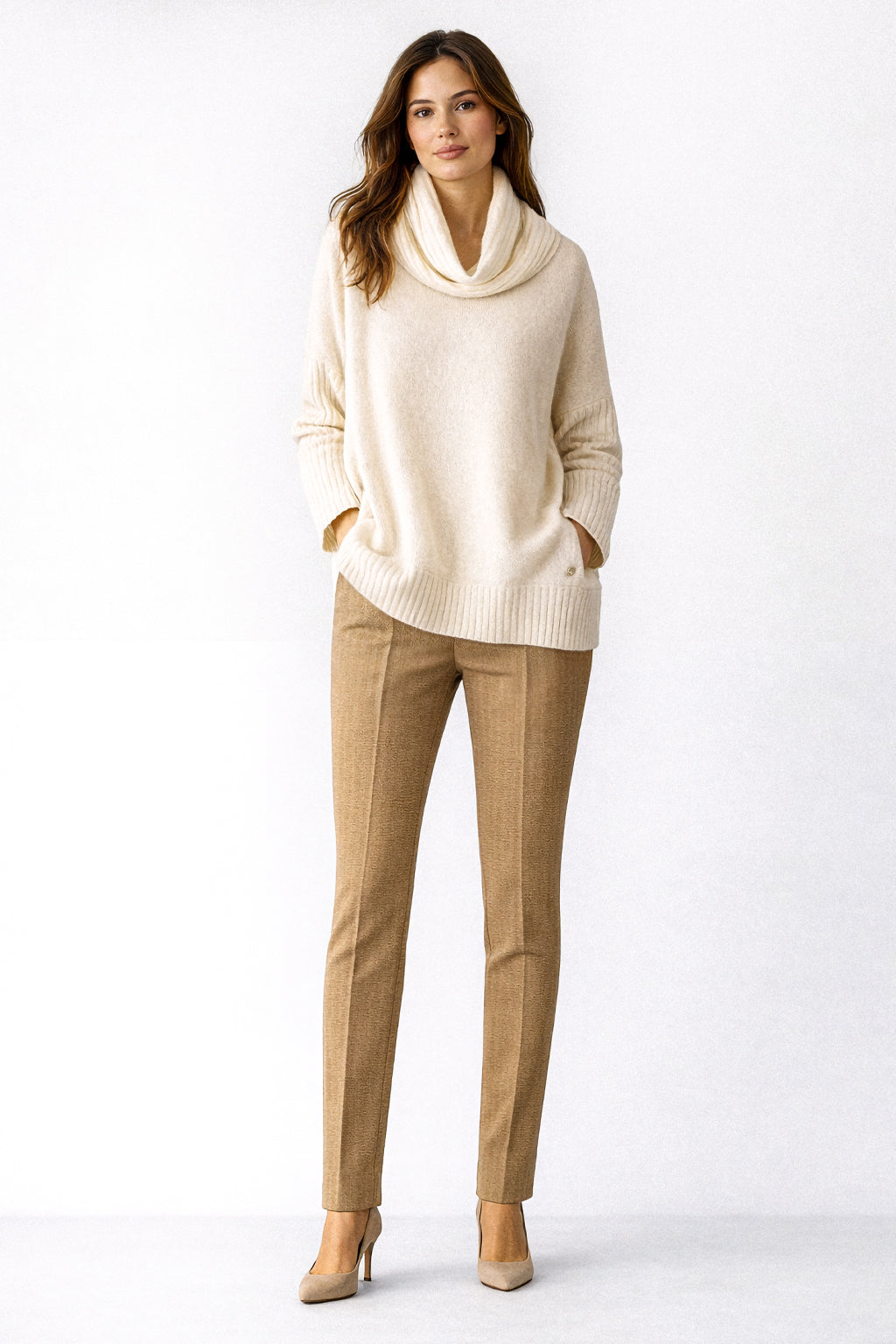 Pantalone sigaretta spigato