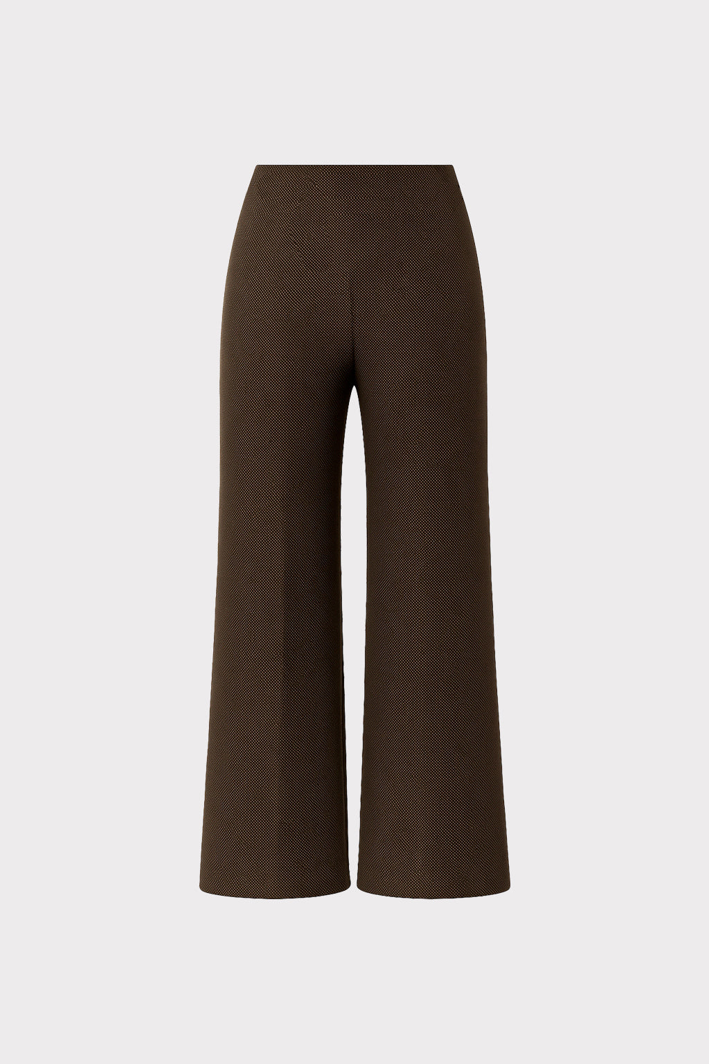 Pantalone zampa tessuto puntinato
