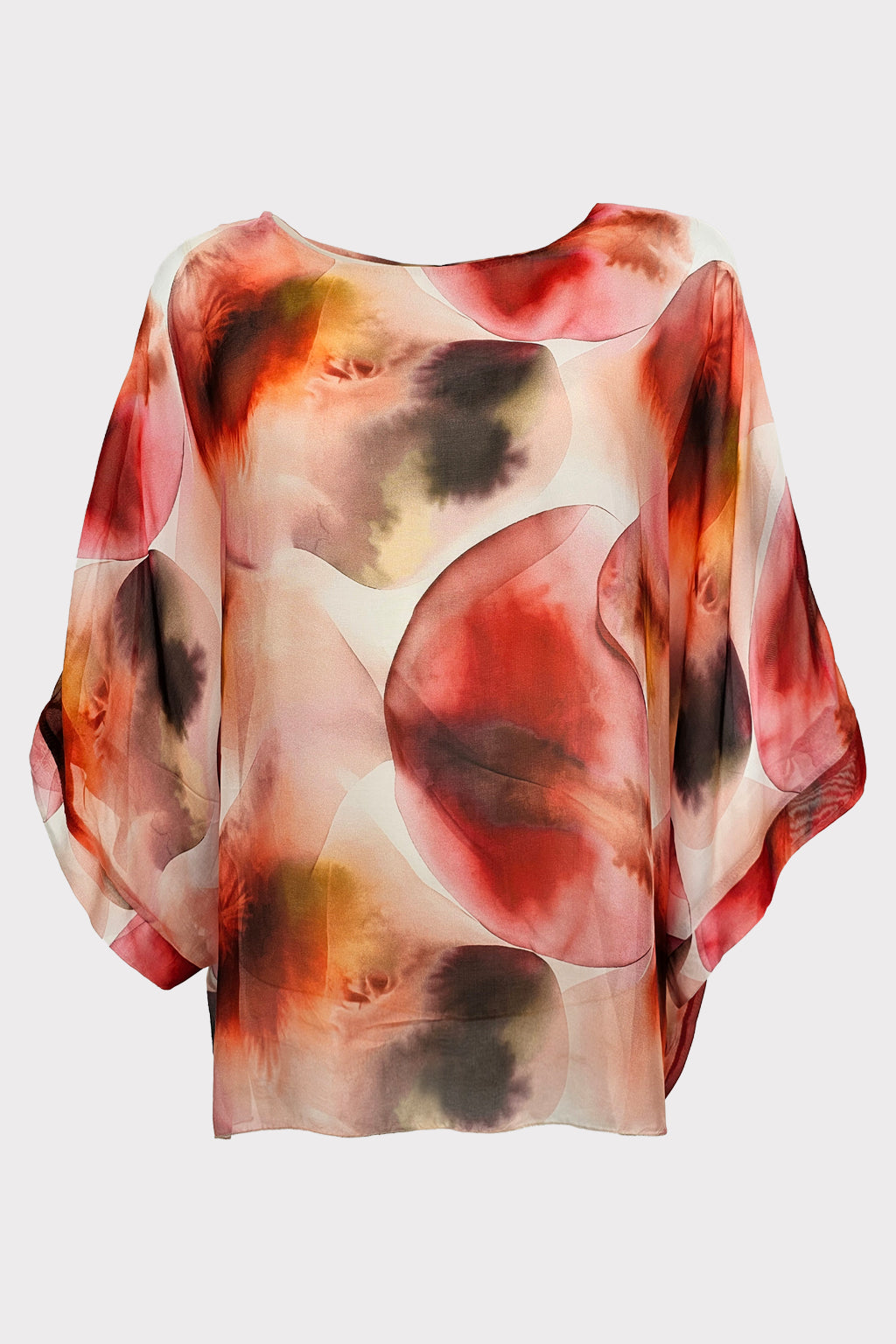 Kimono chiffon fiore astratto