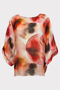 Kimono chiffon fiore astratto
