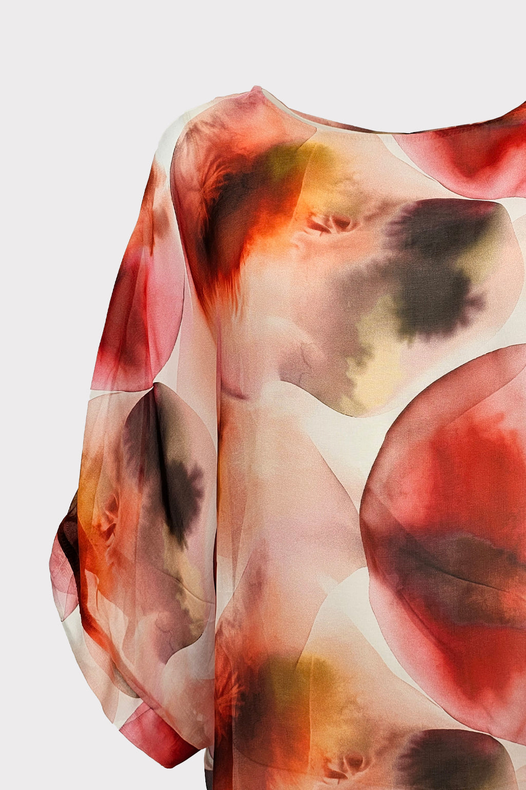 Kimono chiffon fiore astratto