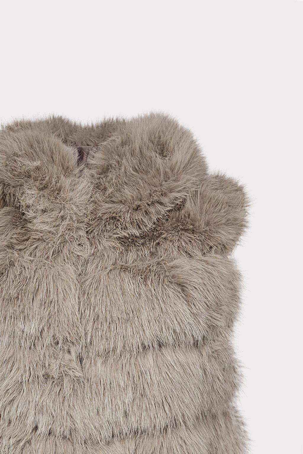 Gilet lungo pelliccia sintetica