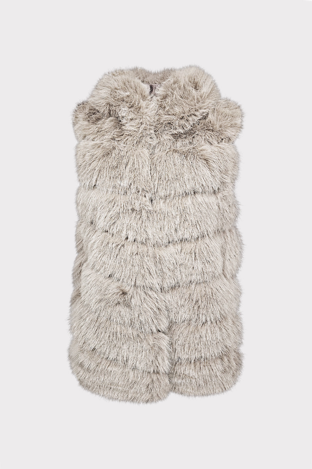Gilet lungo pelliccia sintetica