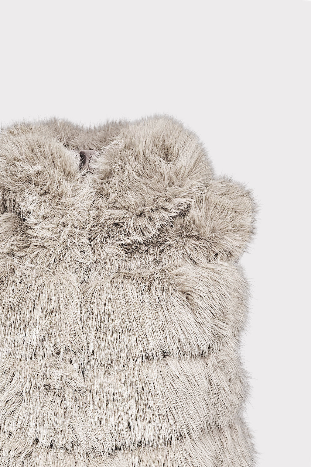 Gilet lungo pelliccia sintetica