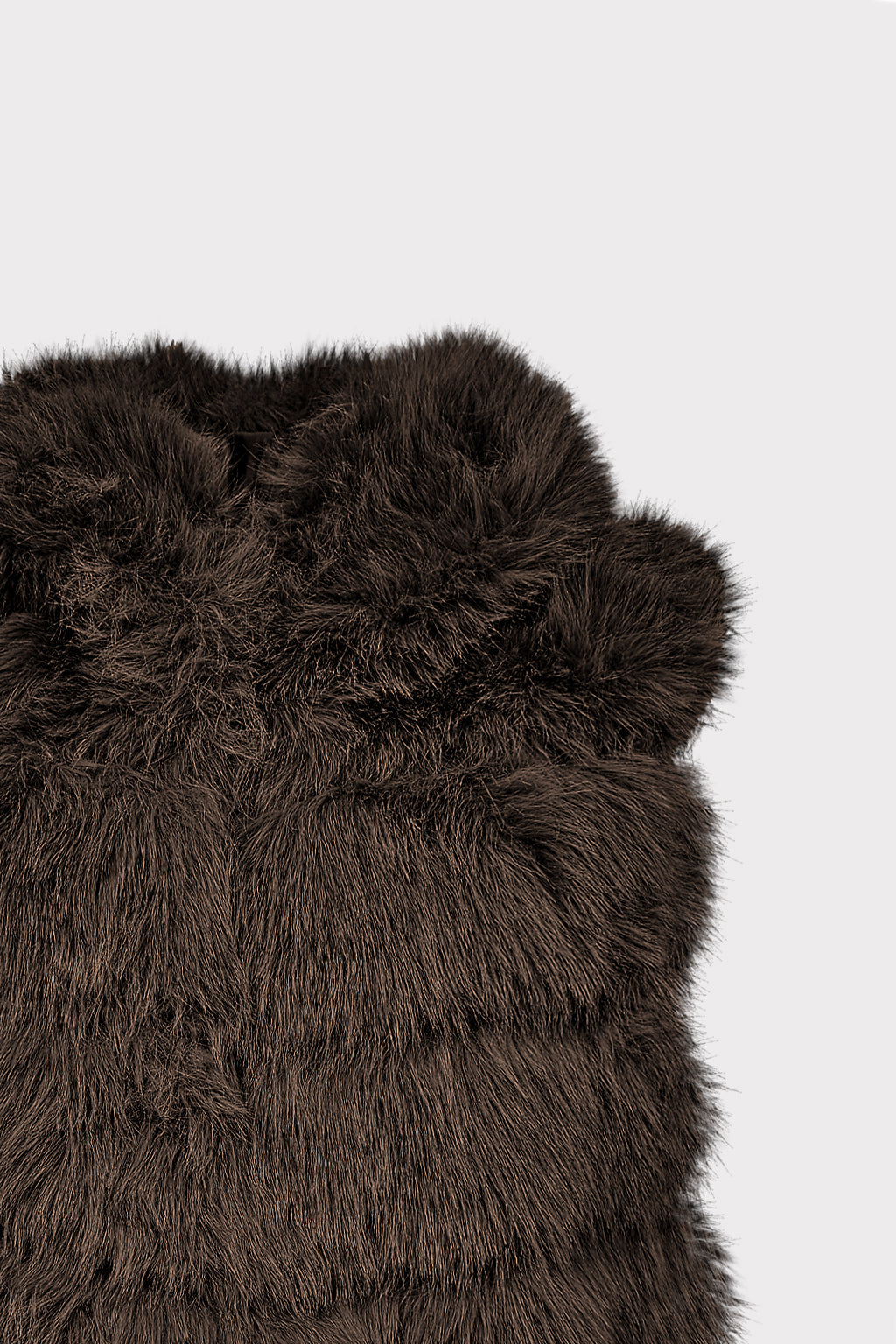 Gilet lungo pelliccia sintetica