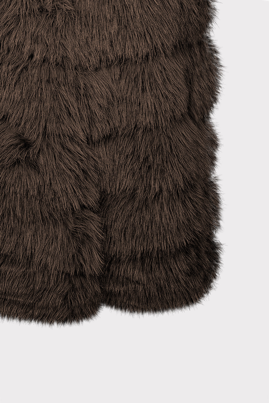 Gilet lungo pelliccia sintetica