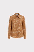 Camicia raso stampa floreale