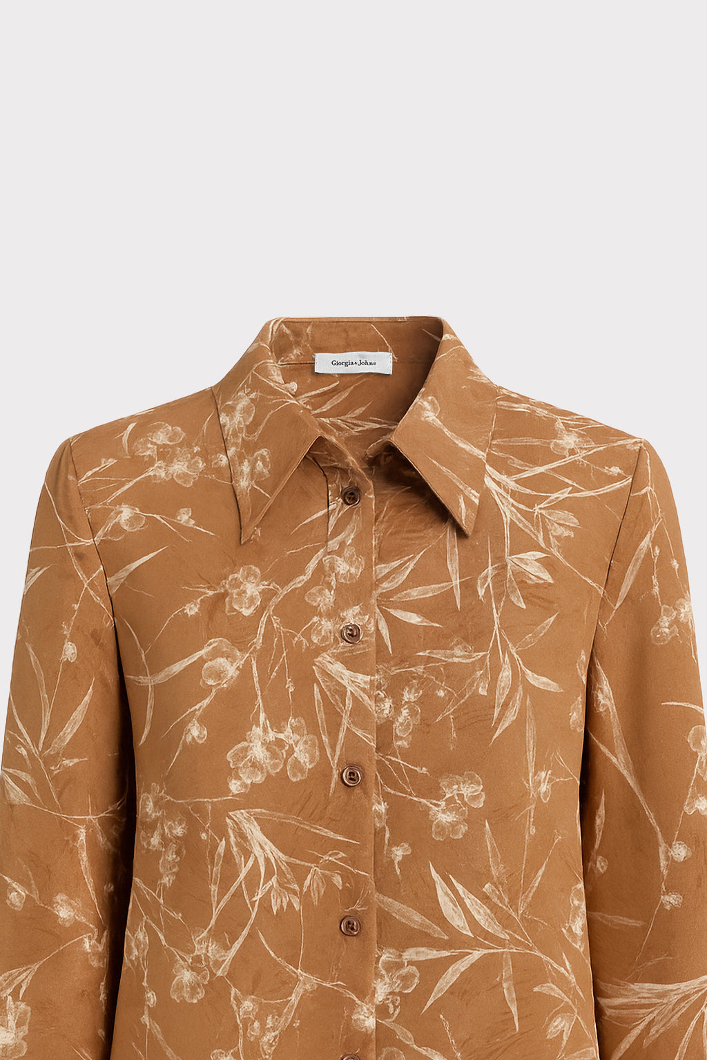 Camicia raso stampa floreale