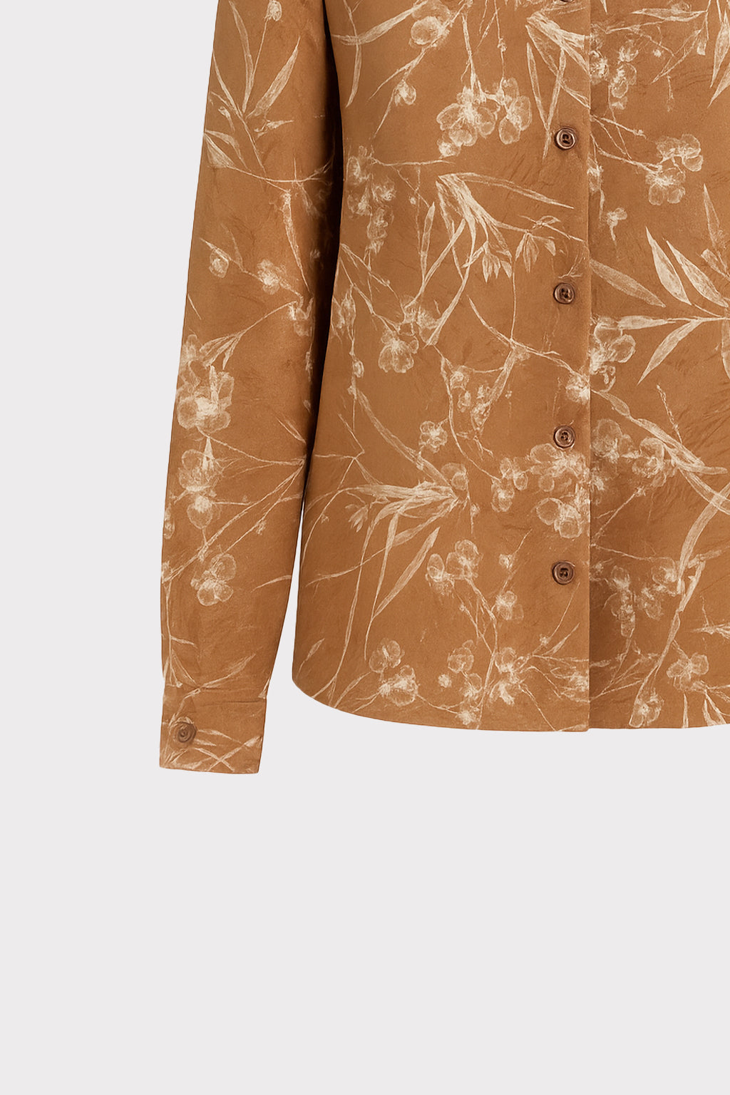 Camicia raso stampa floreale
