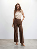 Pantaloni dritti in lino