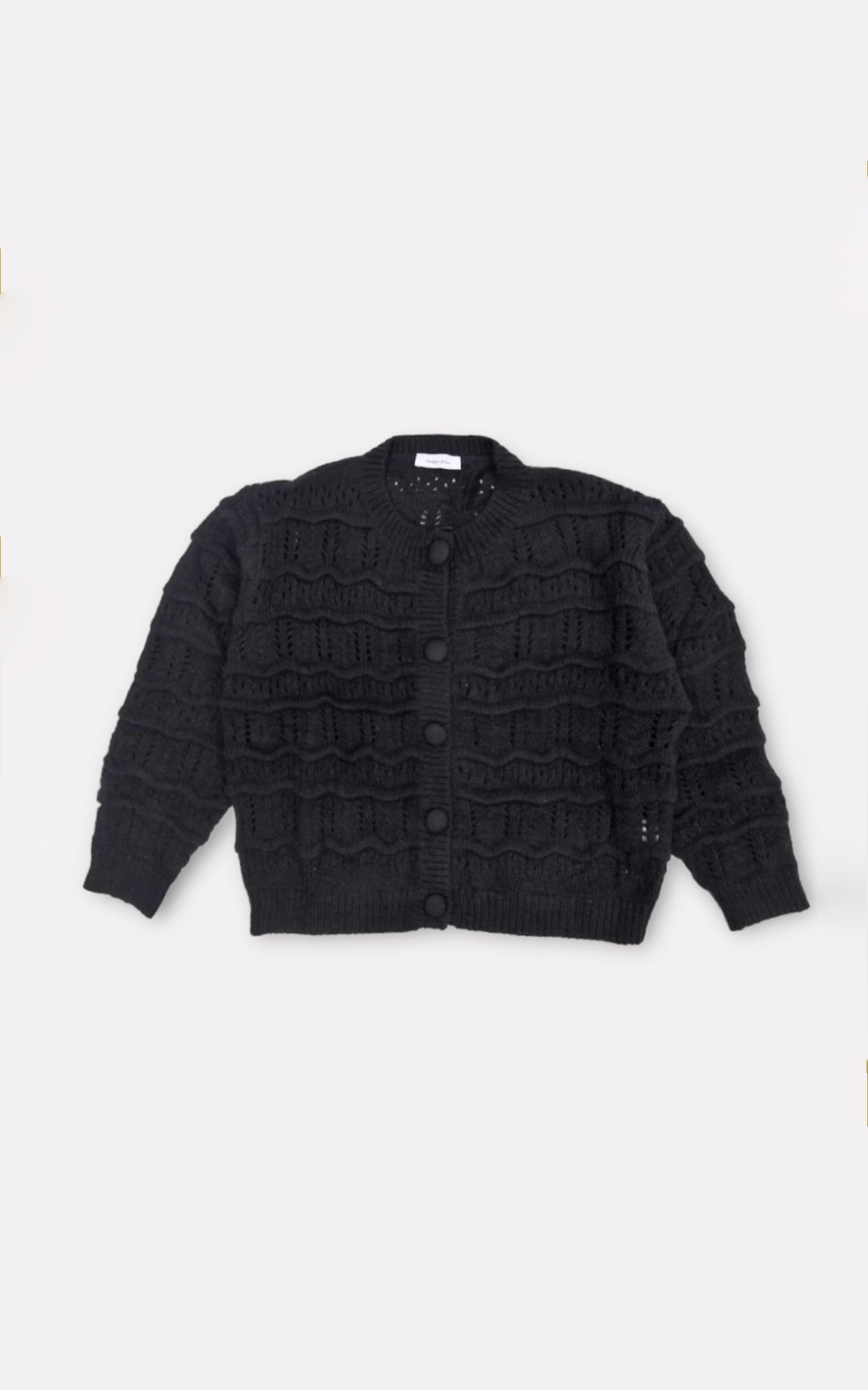 Cardigan lavorazione onde