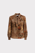 Blusa chiffon stampa floreale