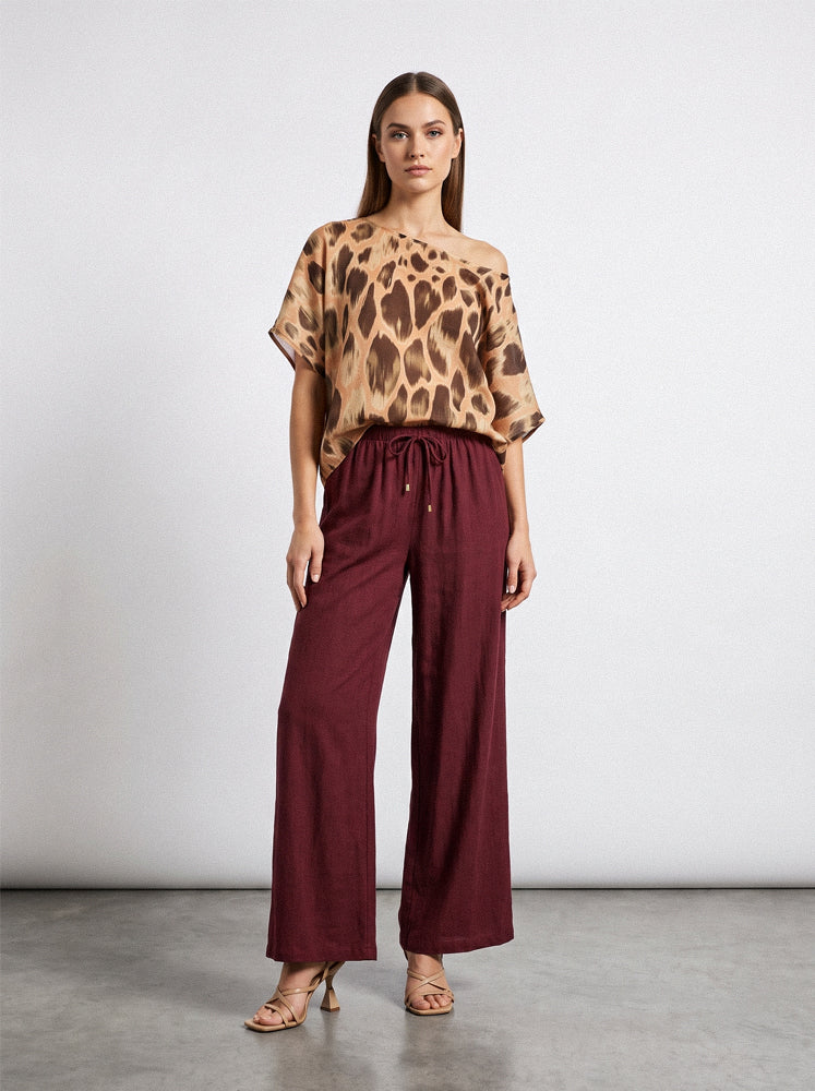 Blusa over stampa macula