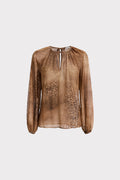 Blusa stampa animalier sfumata