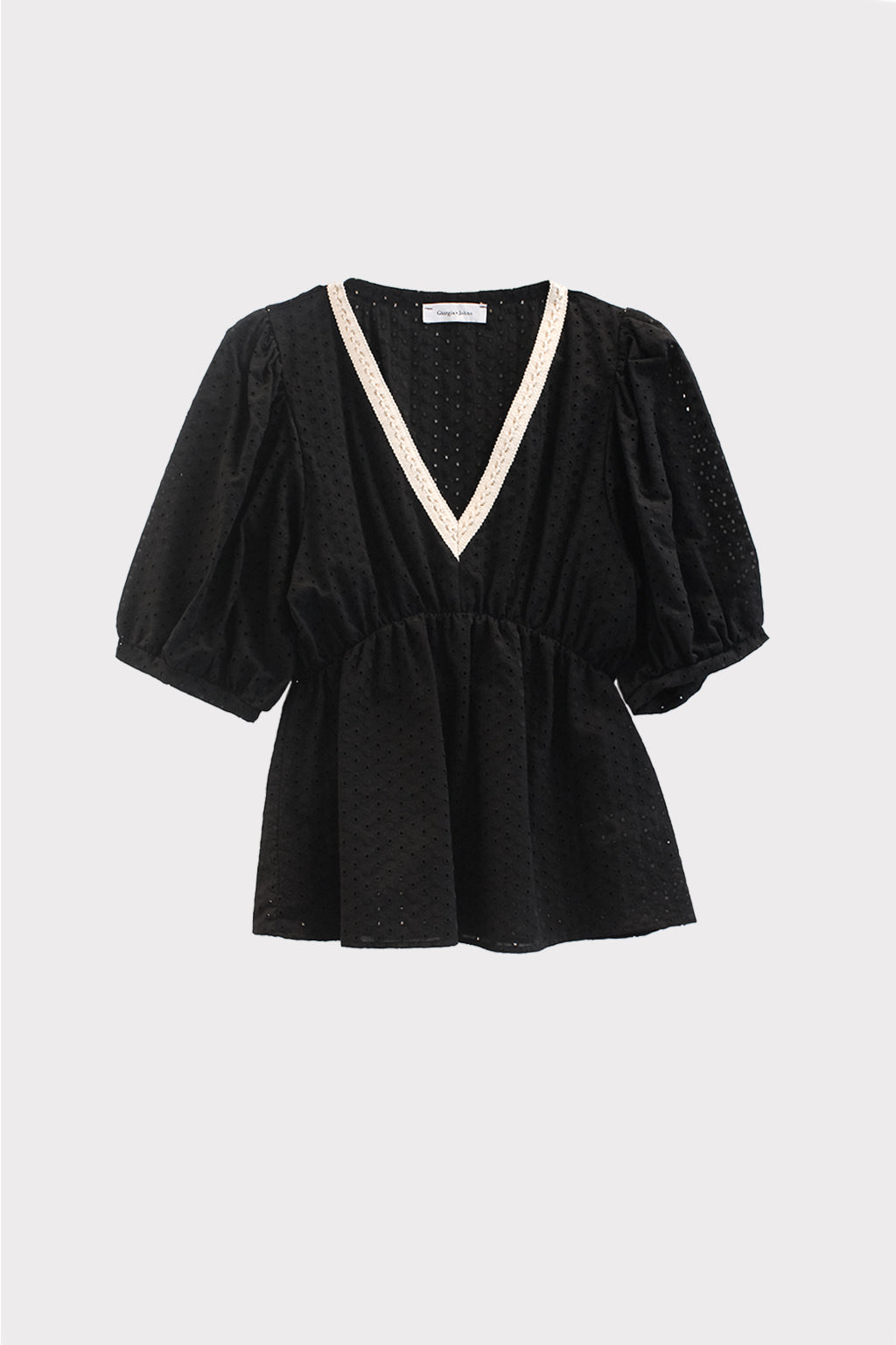 Blusa sangallo con passamaneria