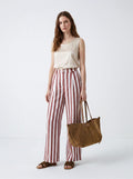 Pantaloni riga bustino retro elastico