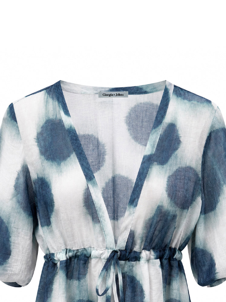 Blusa pois con coulisse