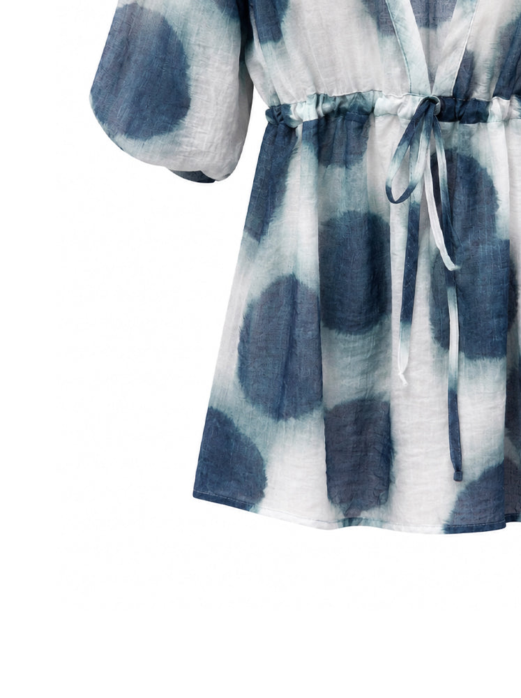 Blusa pois con coulisse