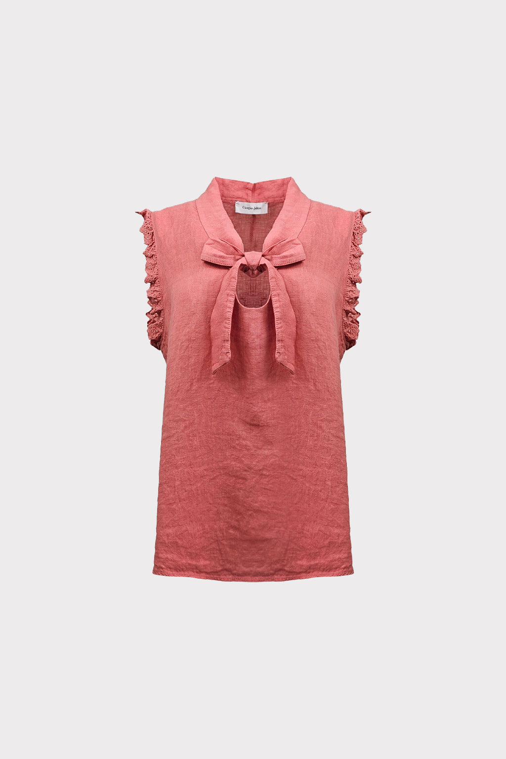Top lino con pizzo