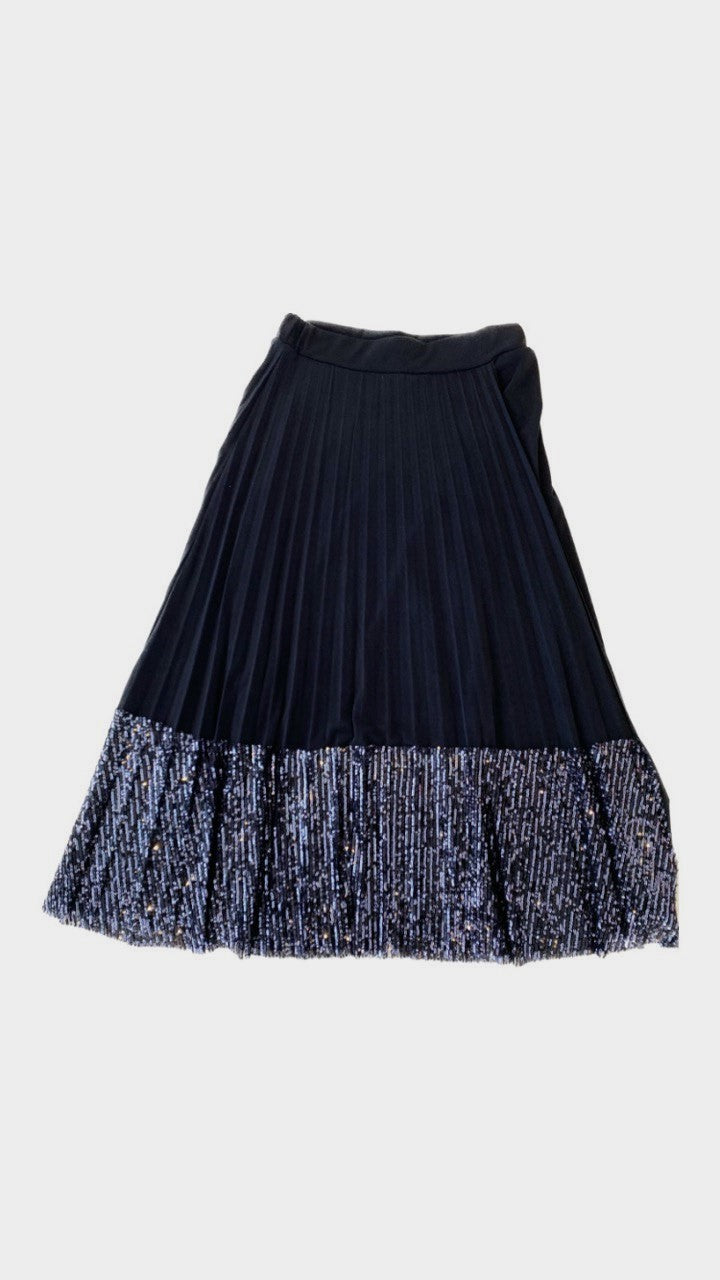 Gonna plisse' inserto paillettes