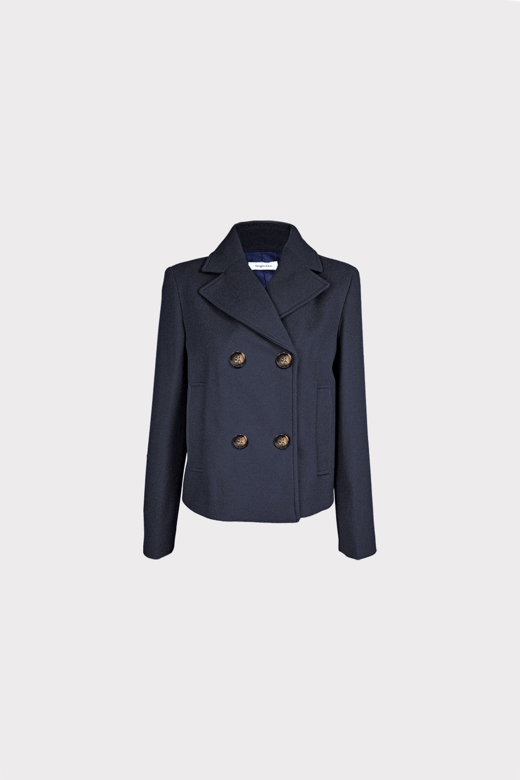 Cappotto corto doppiopetto