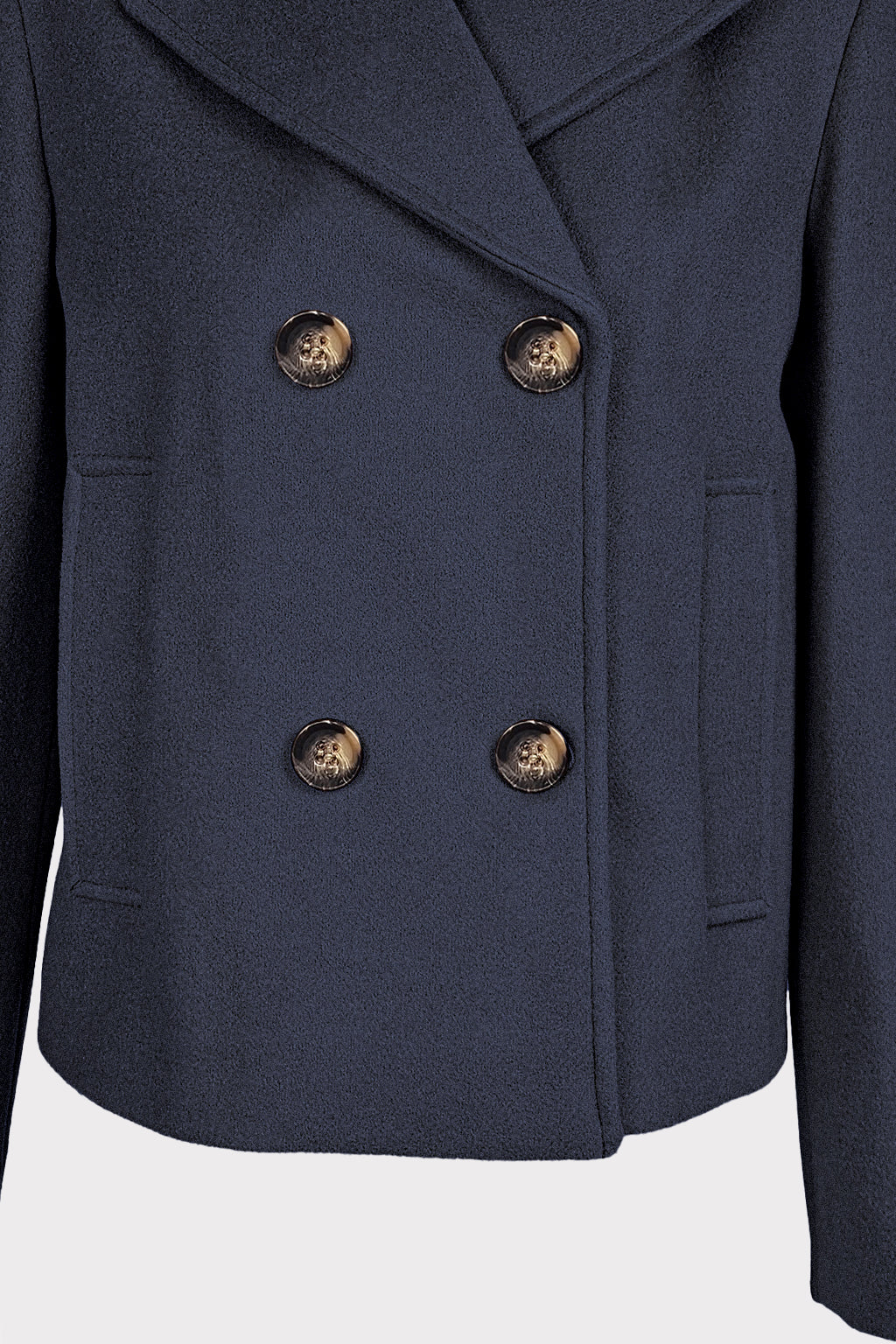 Cappotto corto doppiopetto