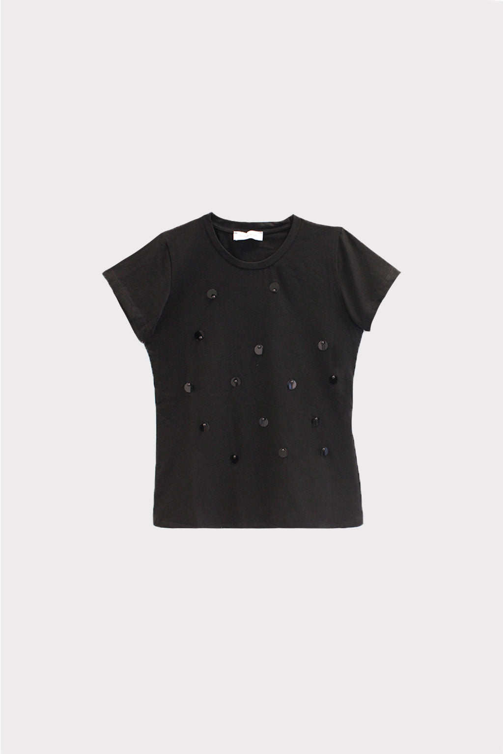 T-shirt paillettes e perle