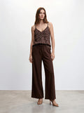 Pantalone tessuto stropicciato