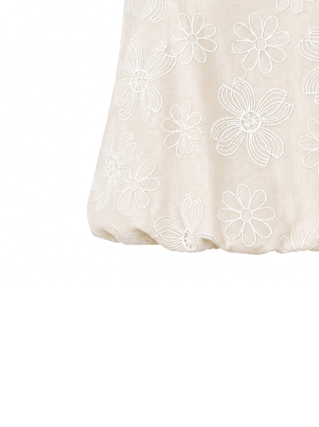 Top rimborsato ricami all-over