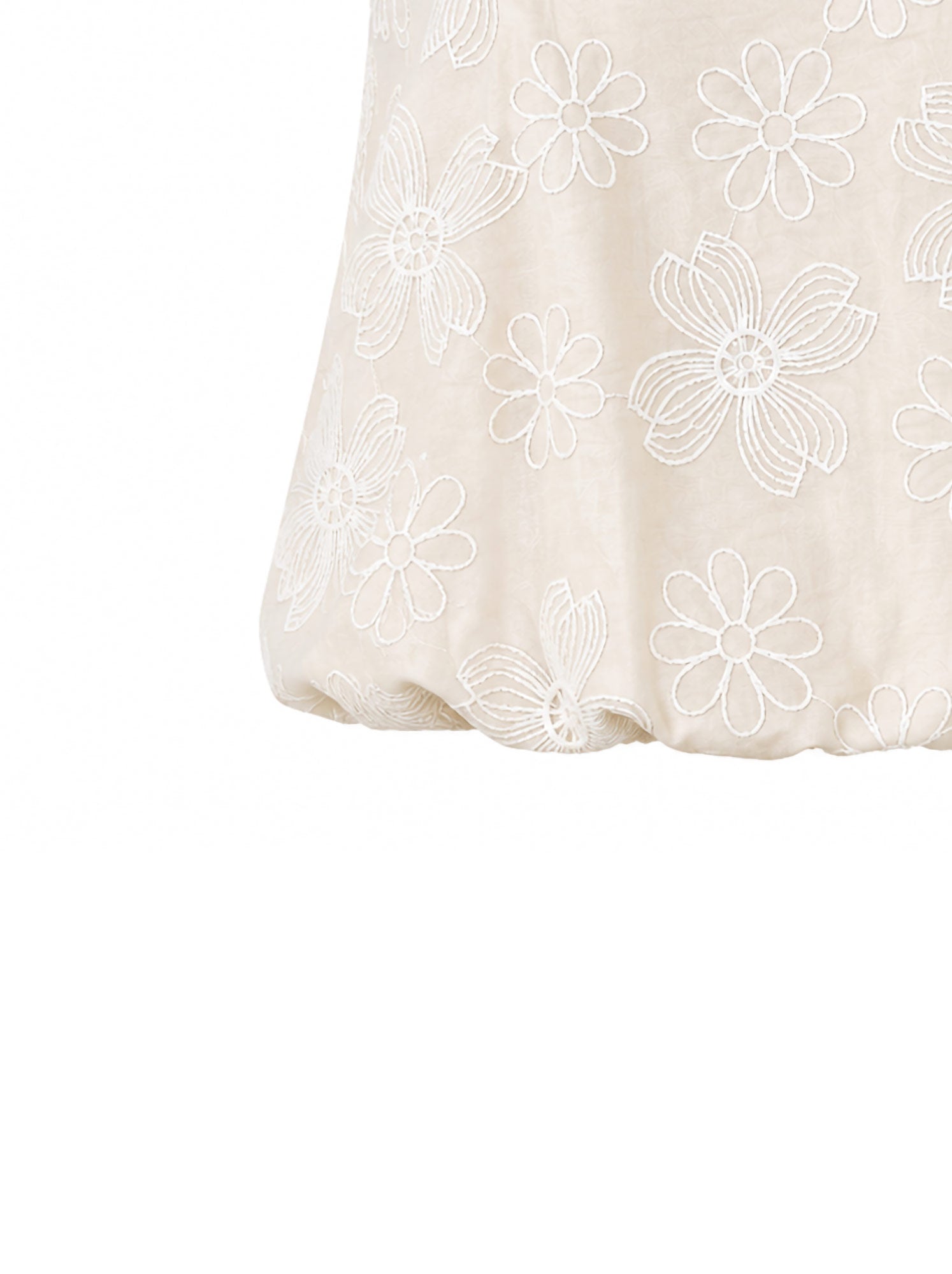Top rimborsato ricami all-over
