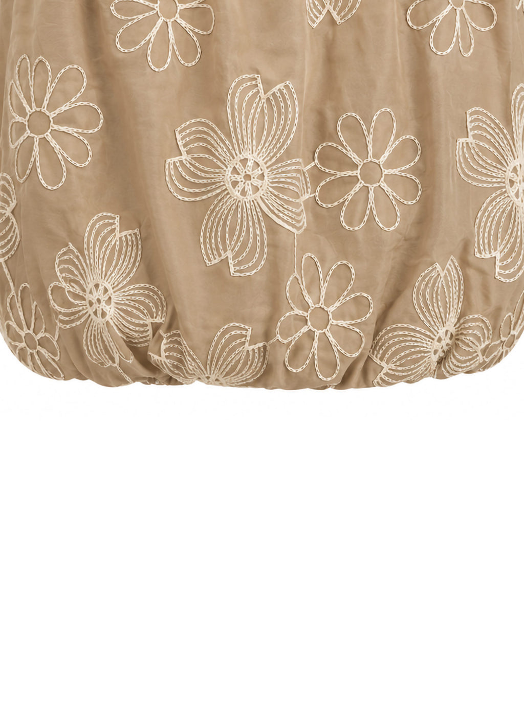 Top cropped ricami all-over