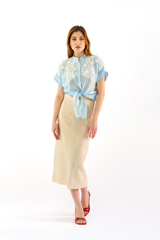Blusa in lyocell