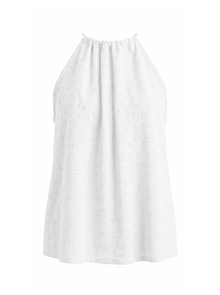 Top halter in sangallo