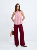 Top halter in sangallo