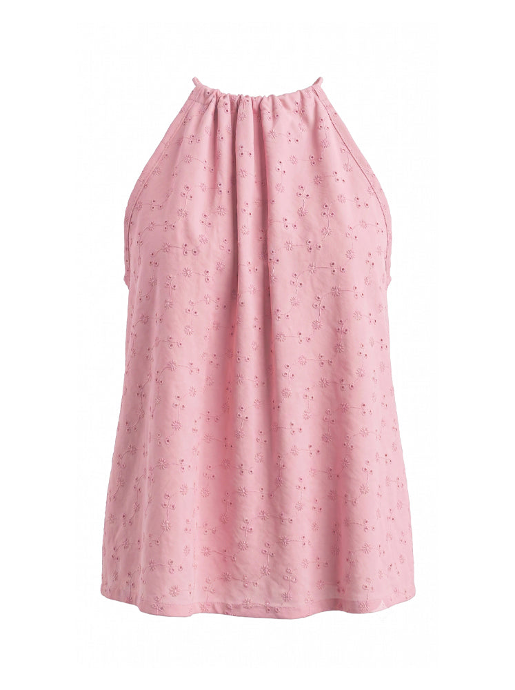 Top halter in sangallo