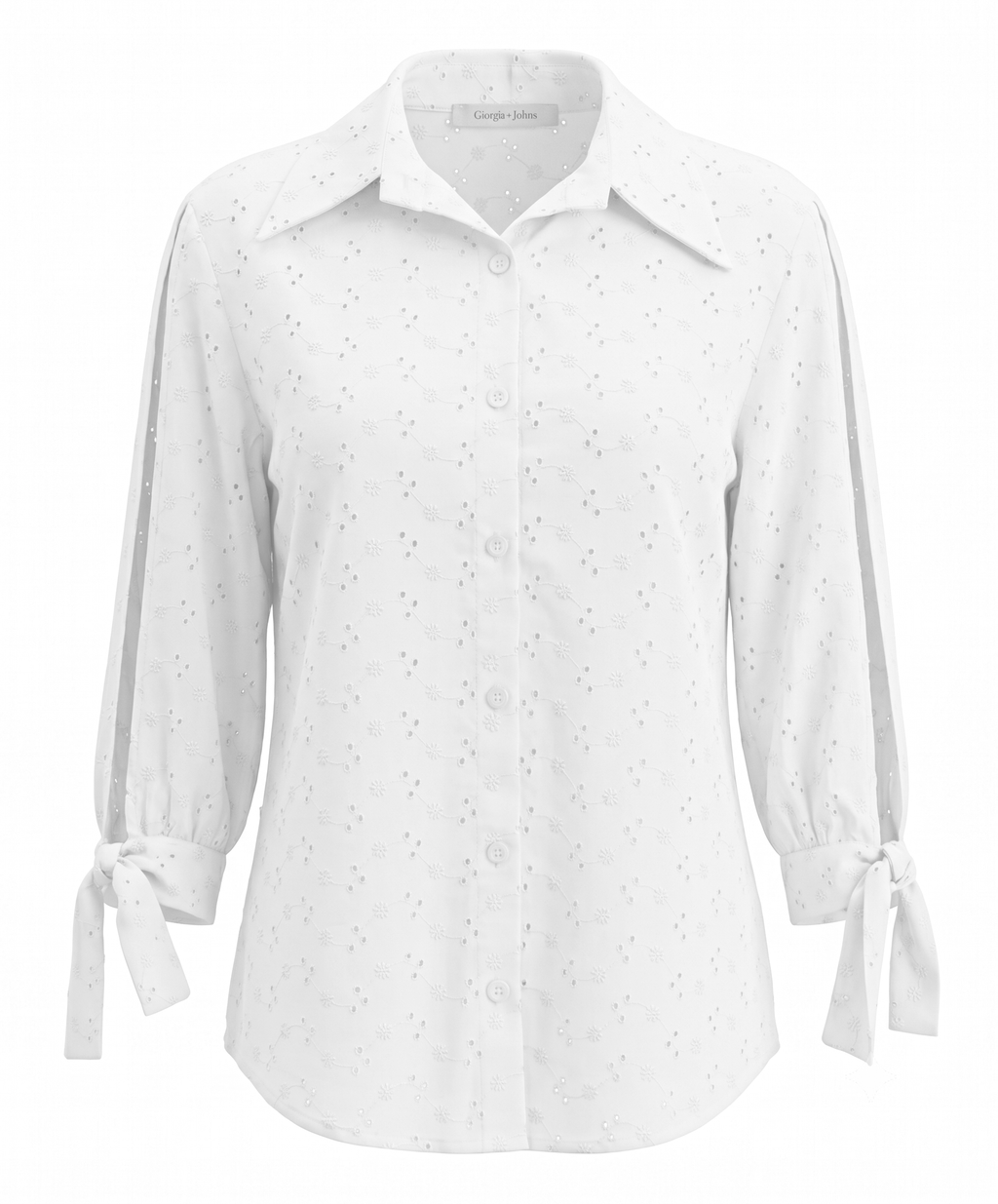 Camicia in sangallo dettaglio polsi