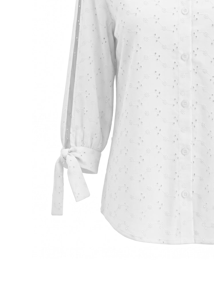 Camicia in sangallo dettaglio polsi