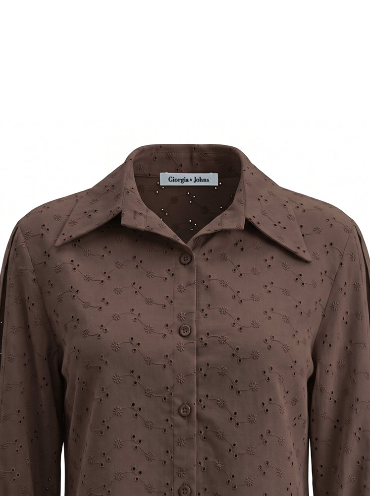 Camicia in sangallo dettaglio polsi
