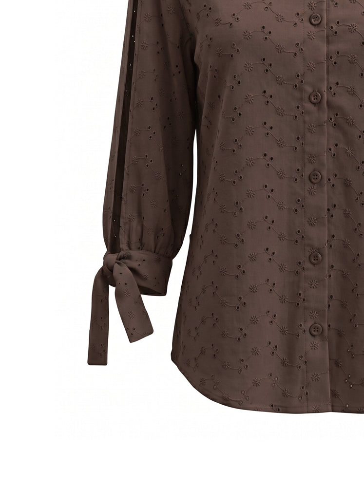 Camicia in sangallo dettaglio polsi