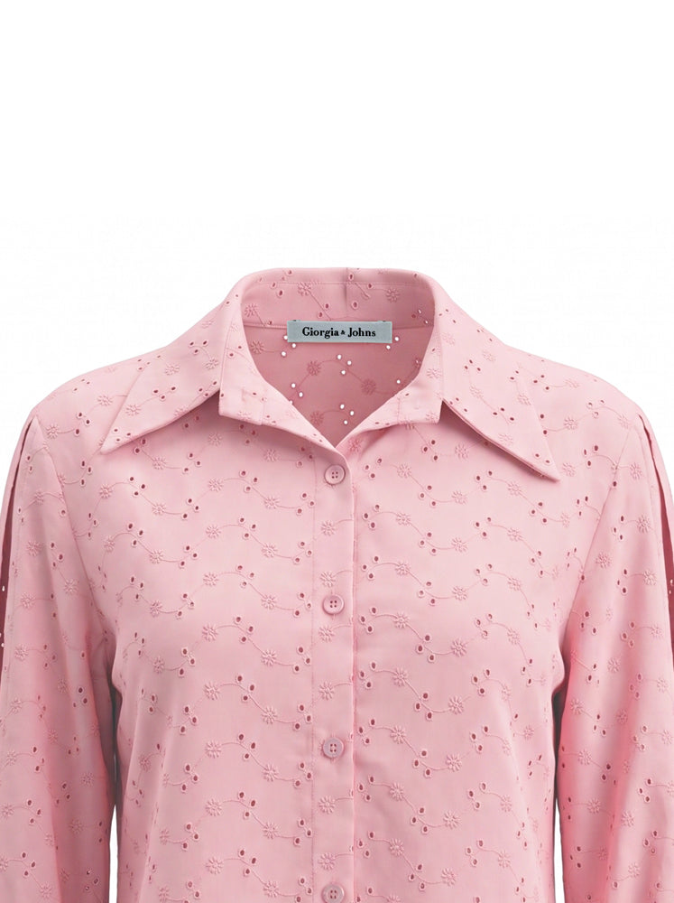 Camicia in sangallo dettaglio polsi