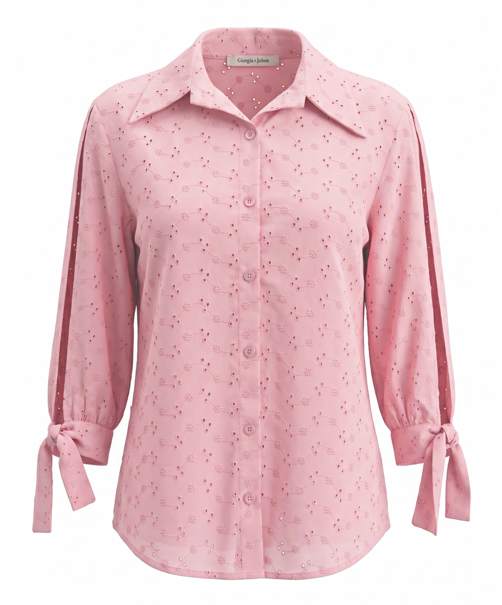 Camicia in sangallo dettaglio polsi