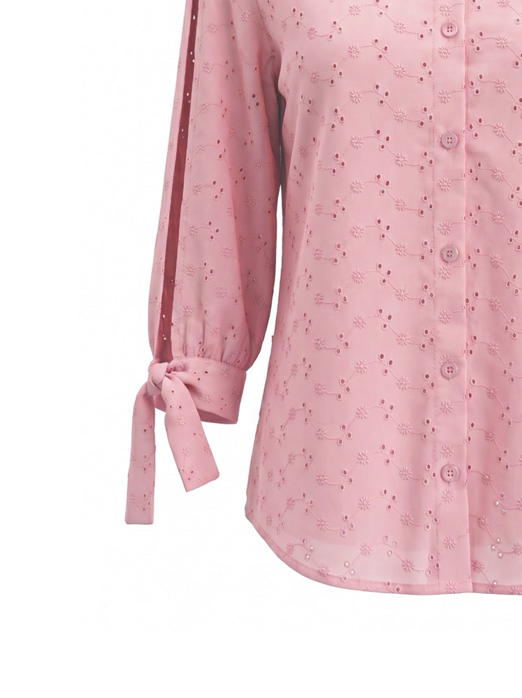 Camicia in sangallo dettaglio polsi