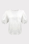 T-shirt maniche sangallo