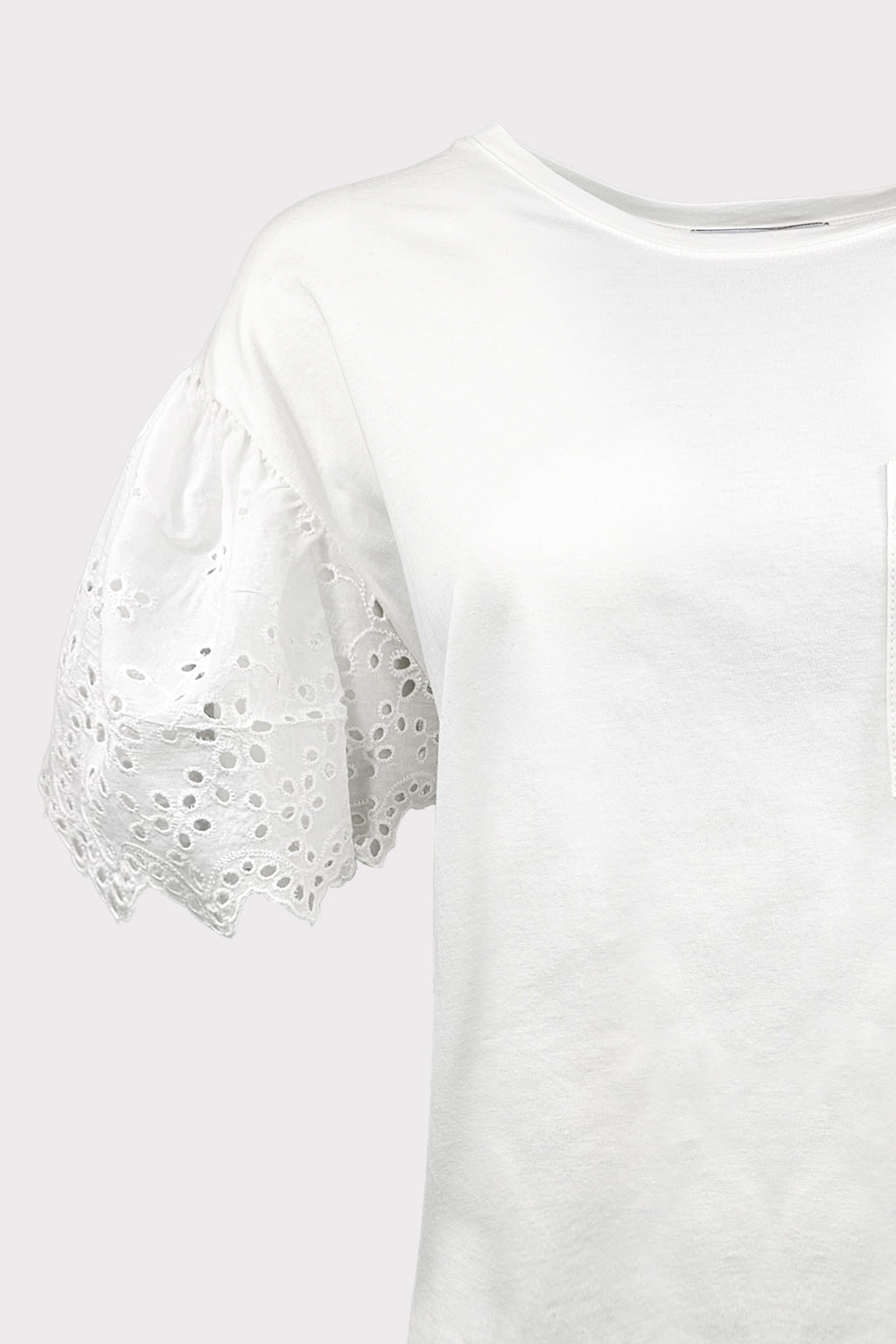 T-shirt maniche sangallo